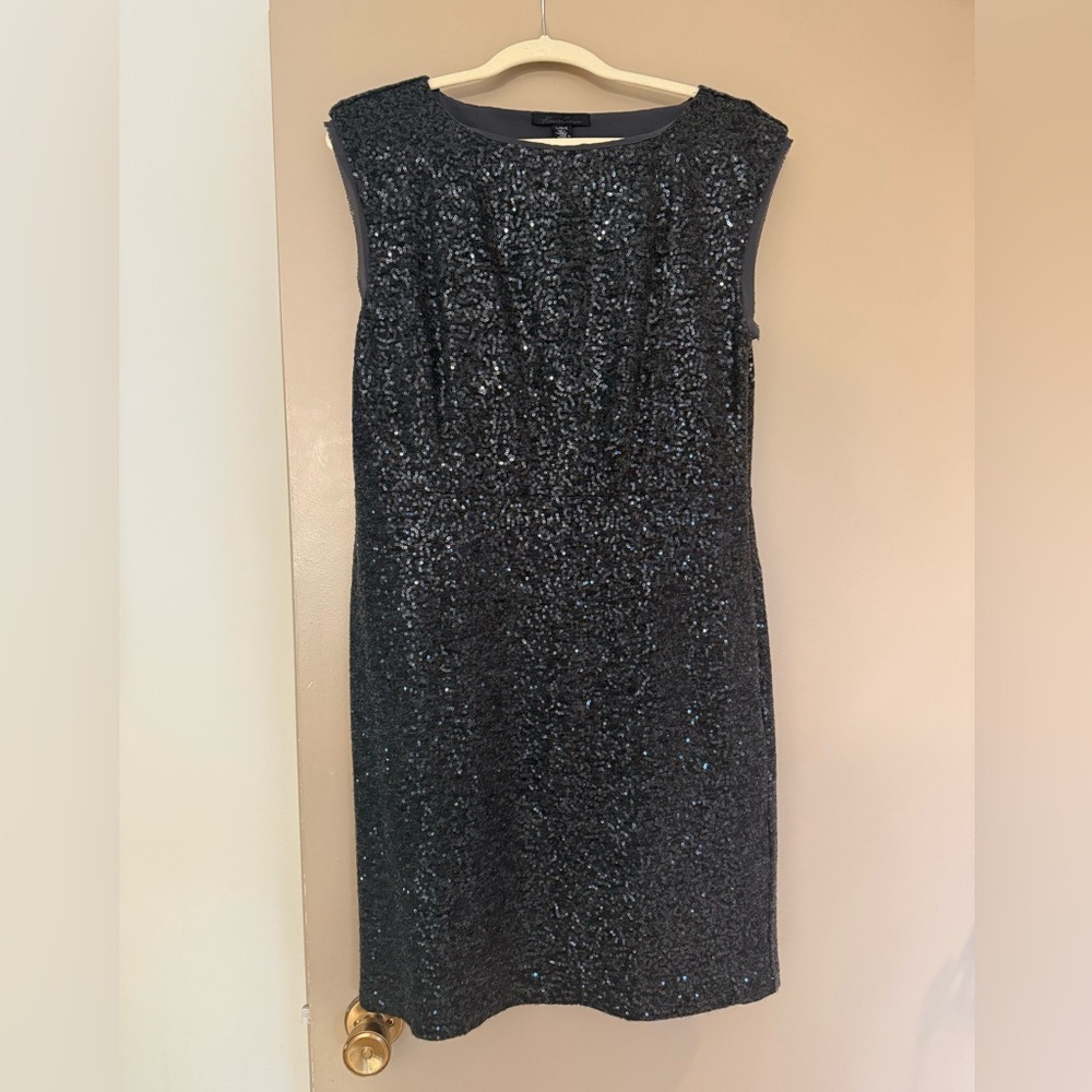 Kenneth Cole New York Sparkling Black Midi Dress